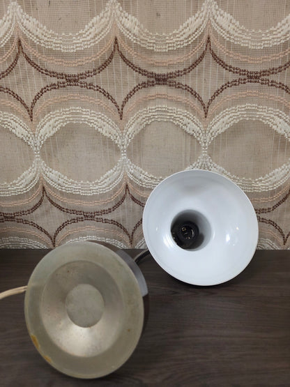 Vintage donkerbruine bureaulamp met verstelbare arm