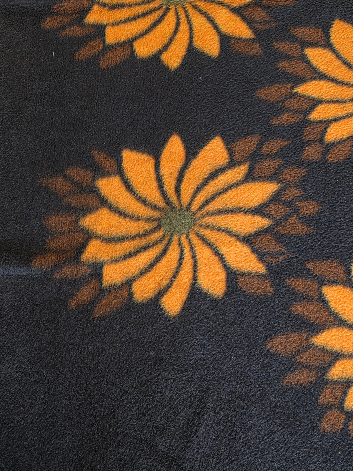 Vintage Didas deken bruin oranje bloemen