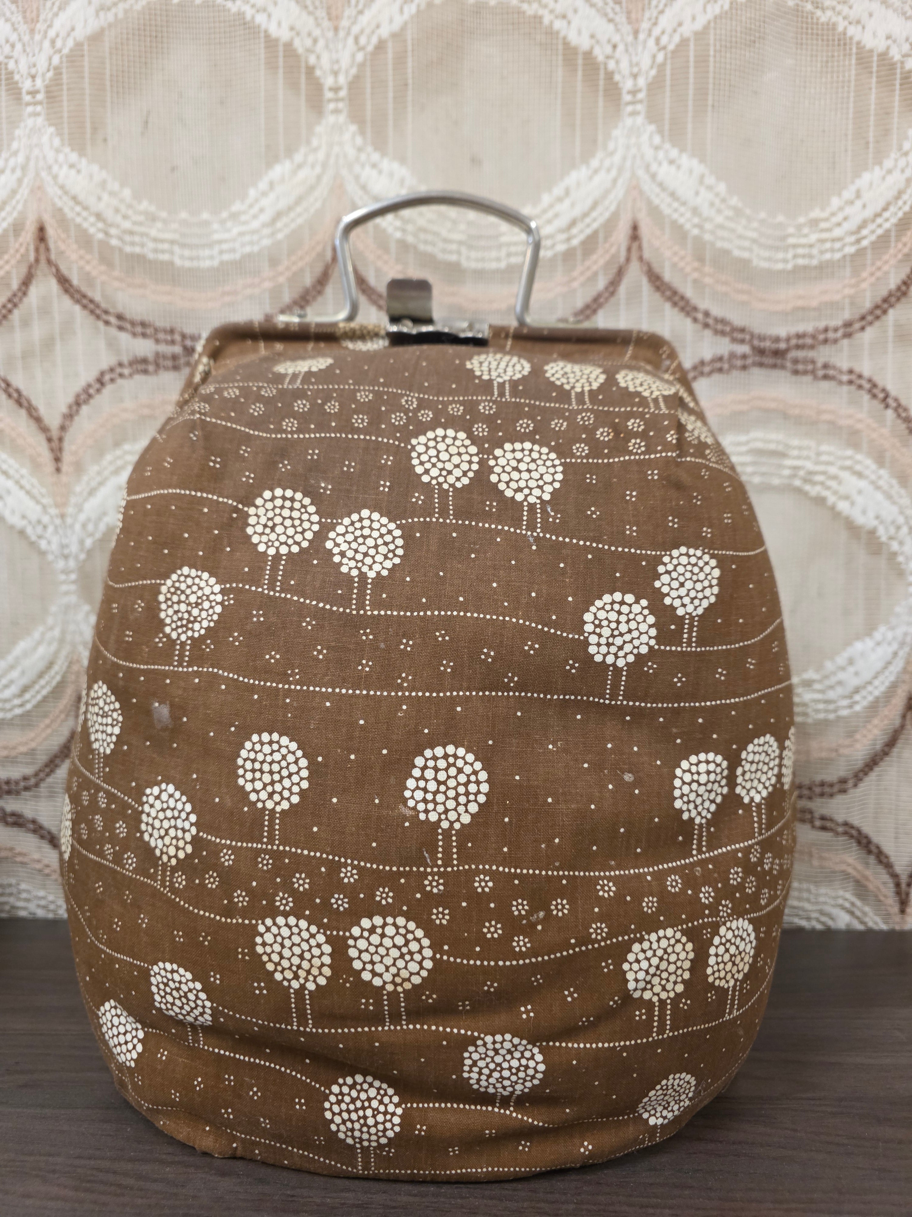 Theebeurs met knip bruin met bomen "van Nelle"