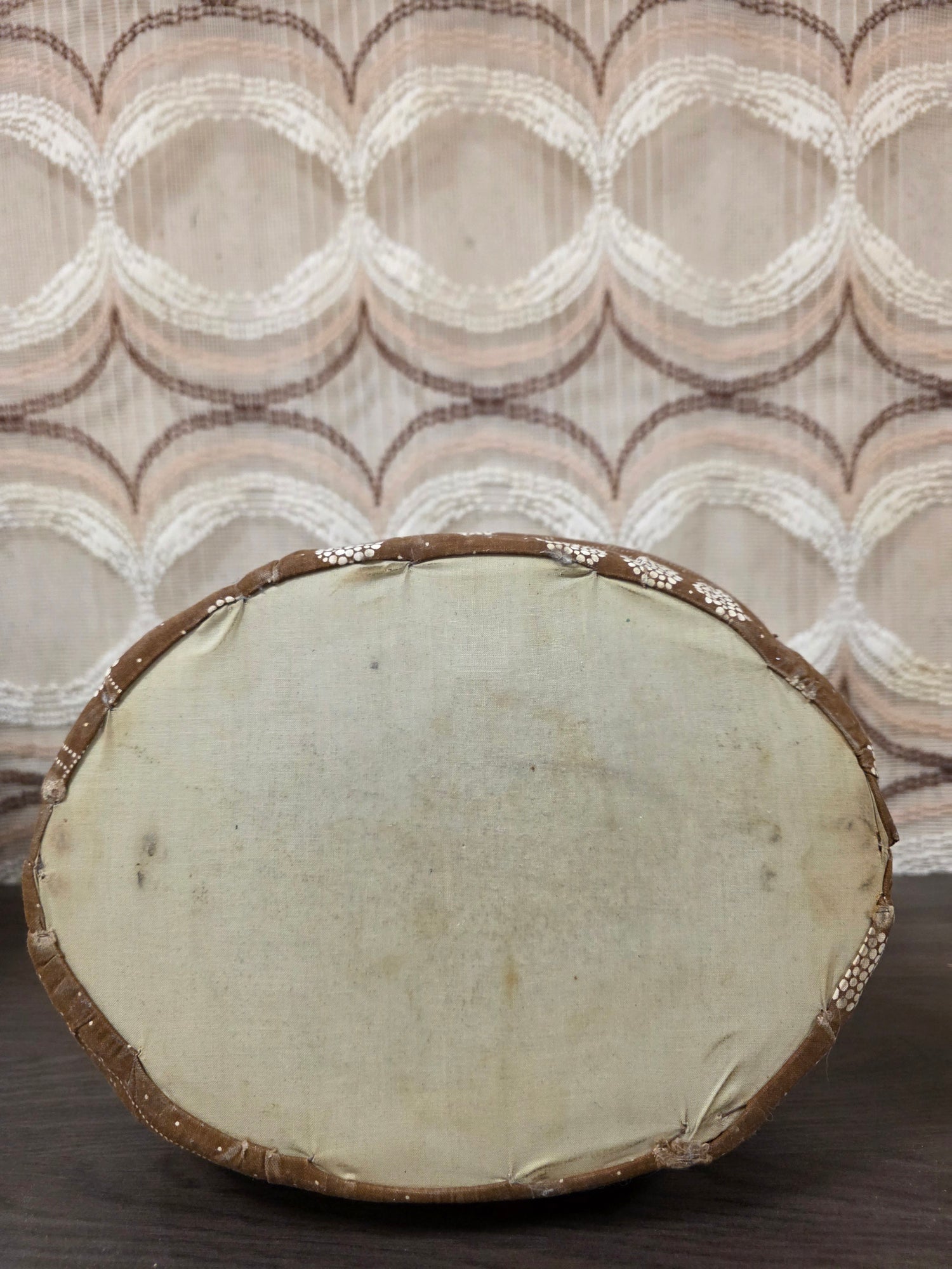 Theebeurs met knip bruin met bomen "van Nelle"
