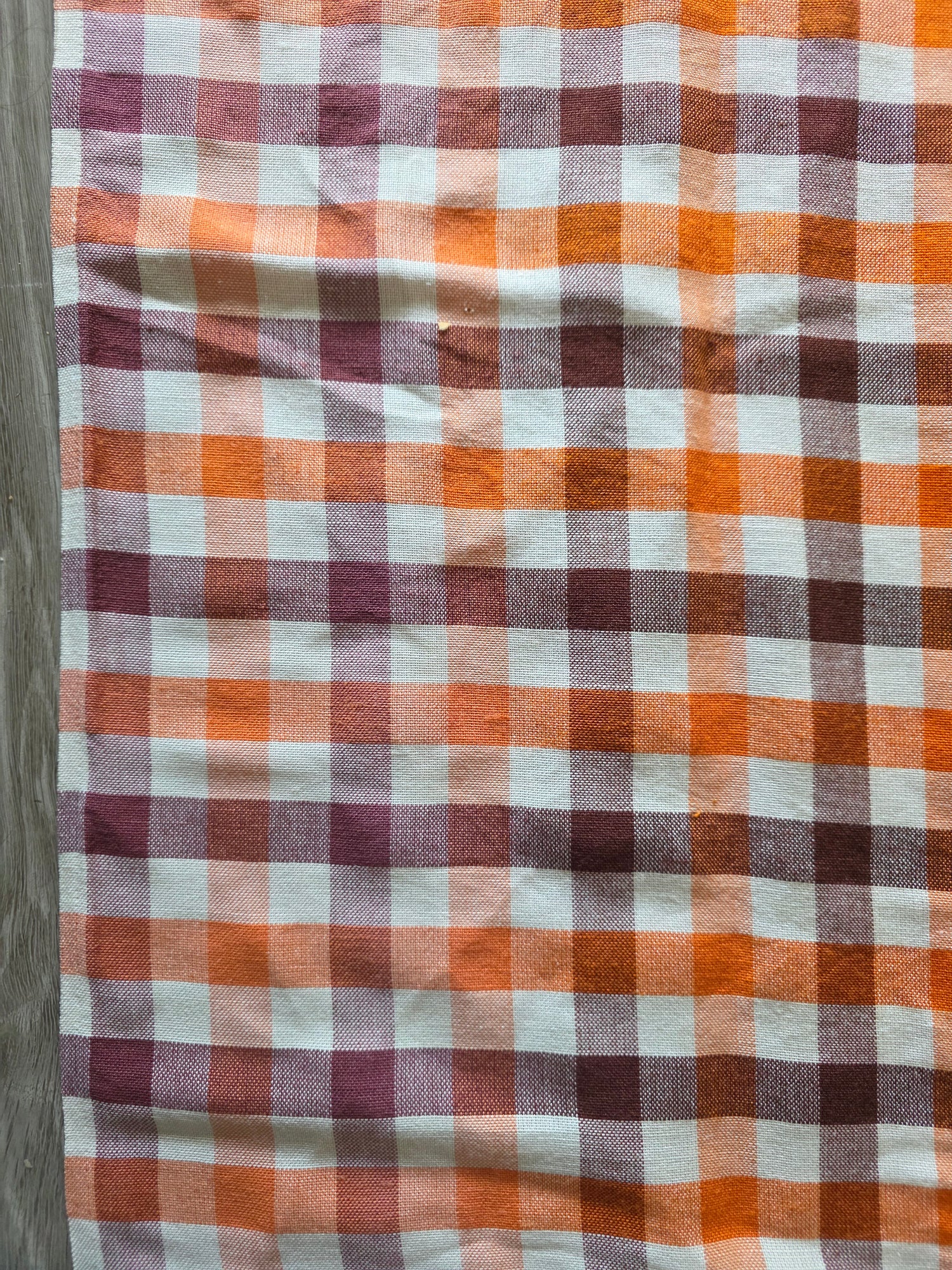 Vintage keukengordijnen jaren 70 geruit