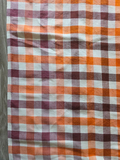 Vintage keukengordijnen jaren 70 geruit