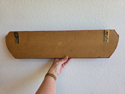 Vintage kapstok met messing haken rood