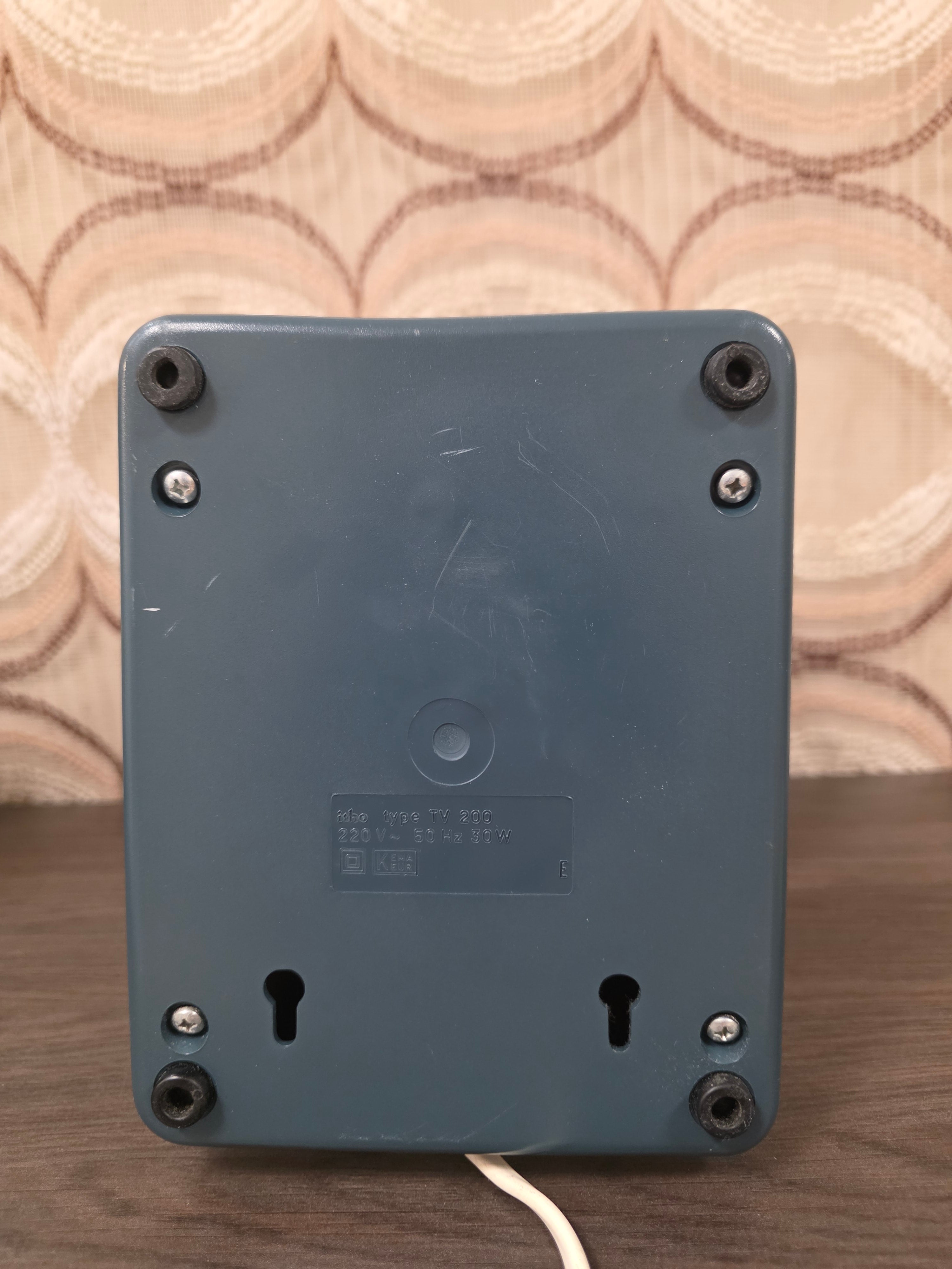 Vintage Itho tafelventilator TV 200 blauw crème