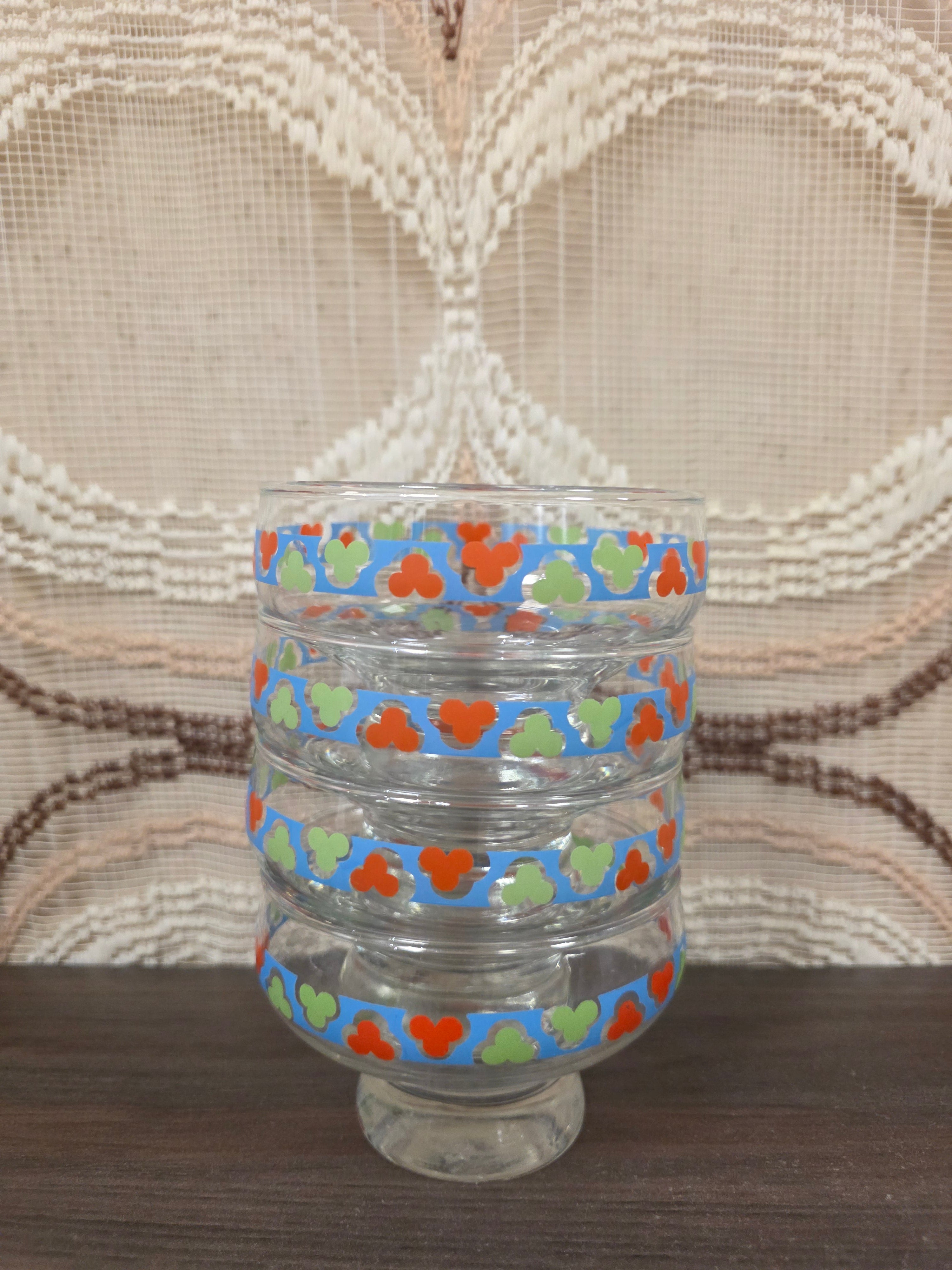 Vintage dessertschaaltjes op voet set van 4