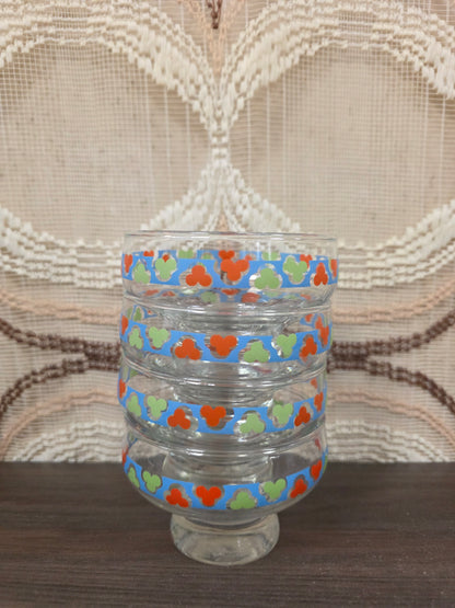 Vintage dessertschaaltjes op voet set van 4