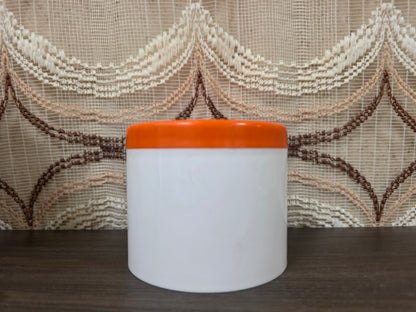 SENO voorraadpot bloemen oranje deksel
