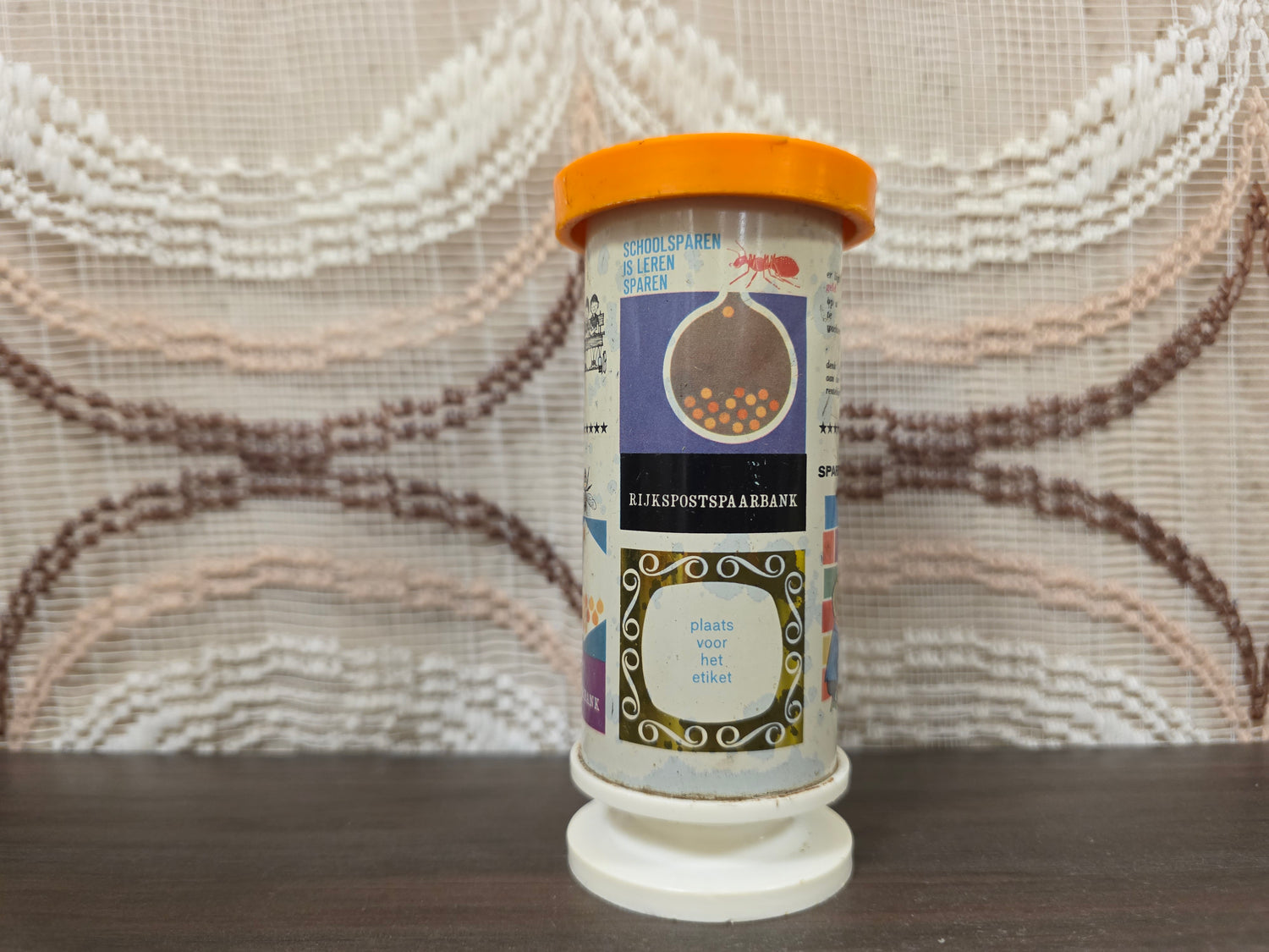 Rijkspostspaarbank schoolsparen vintage spaarpot