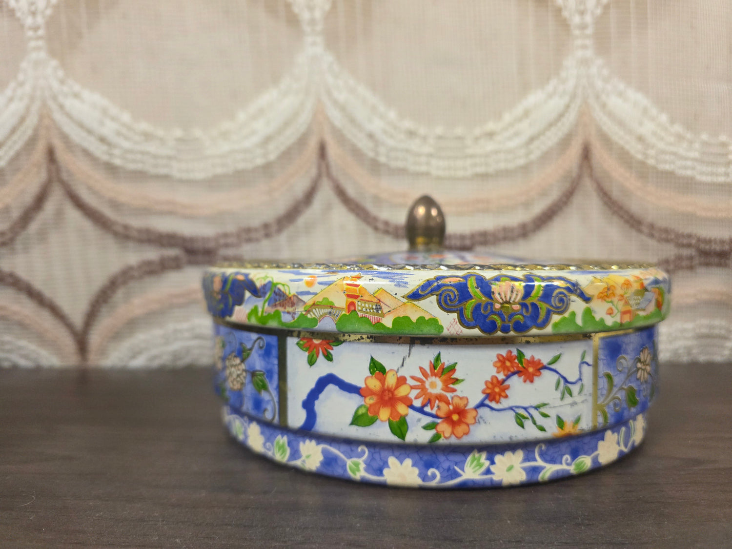 Albert Heijn vintage rond koekblik - koektrommel