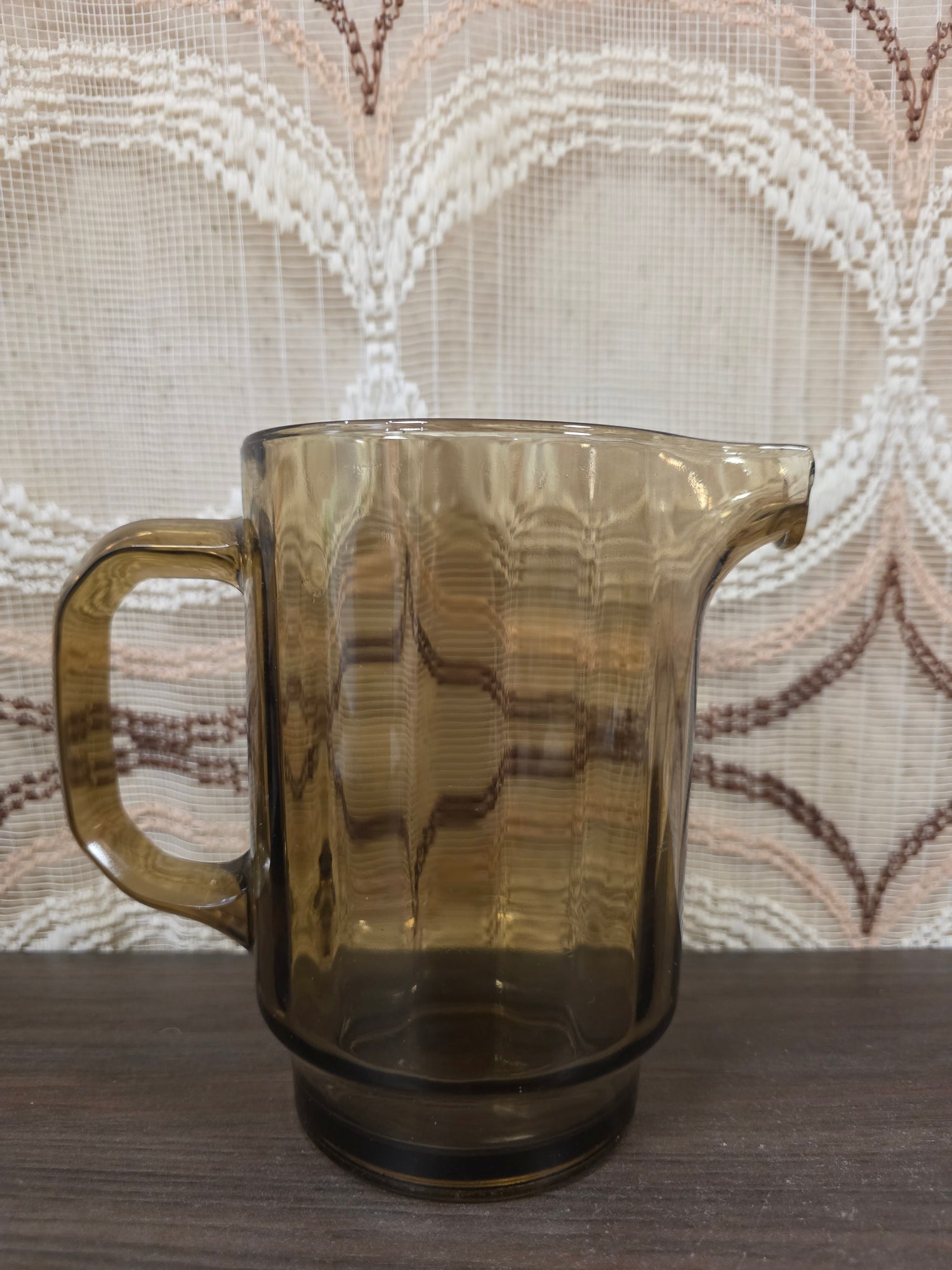 Vintage rookglas karaf van dik glas