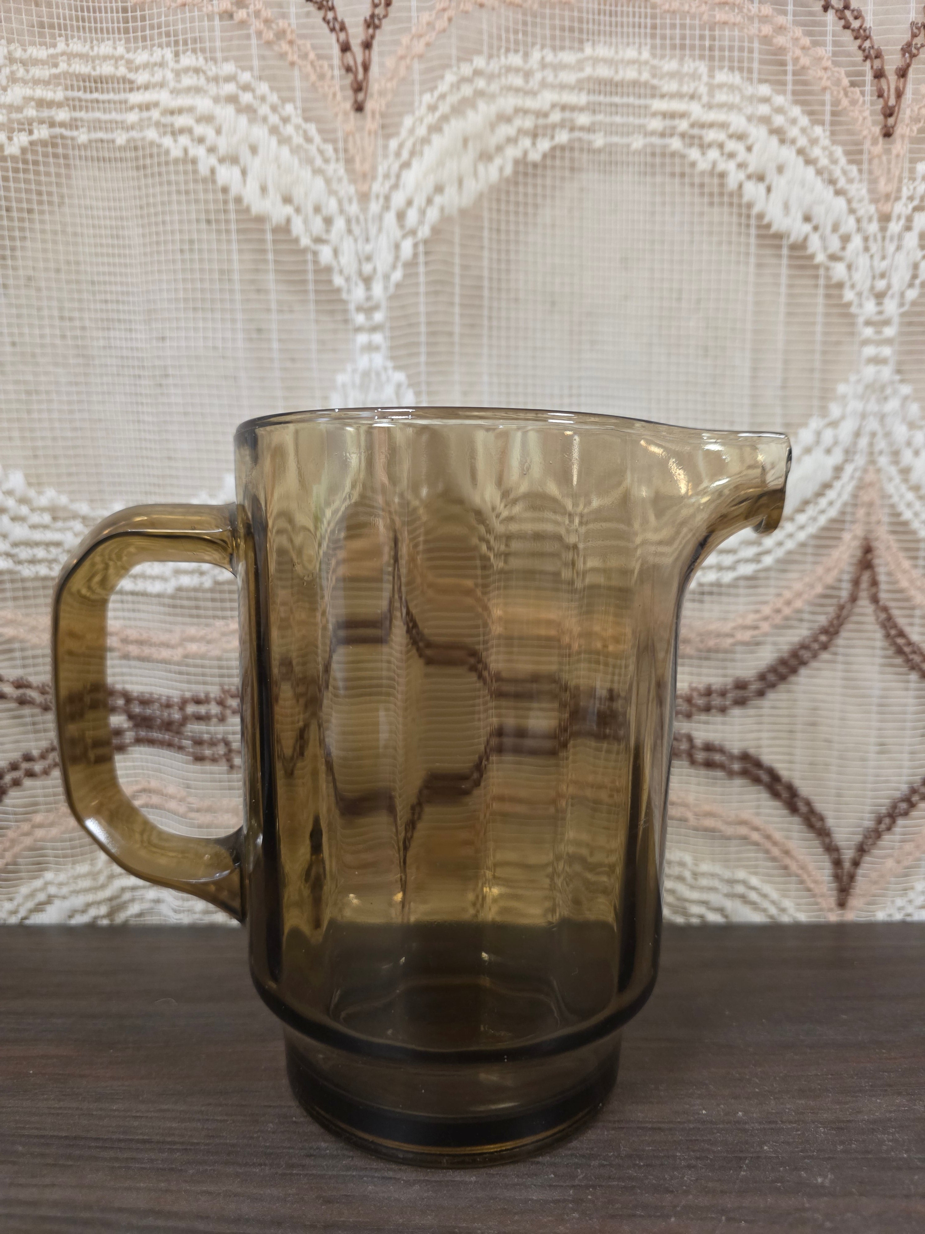 Vintage rookglas karaf van dik glas