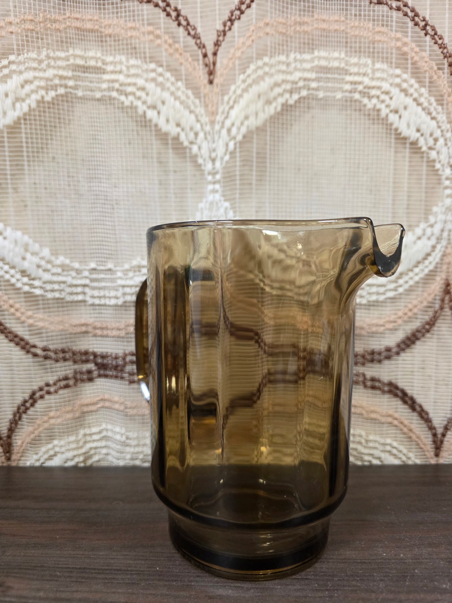 Vintage rookglas karaf van dik glas
