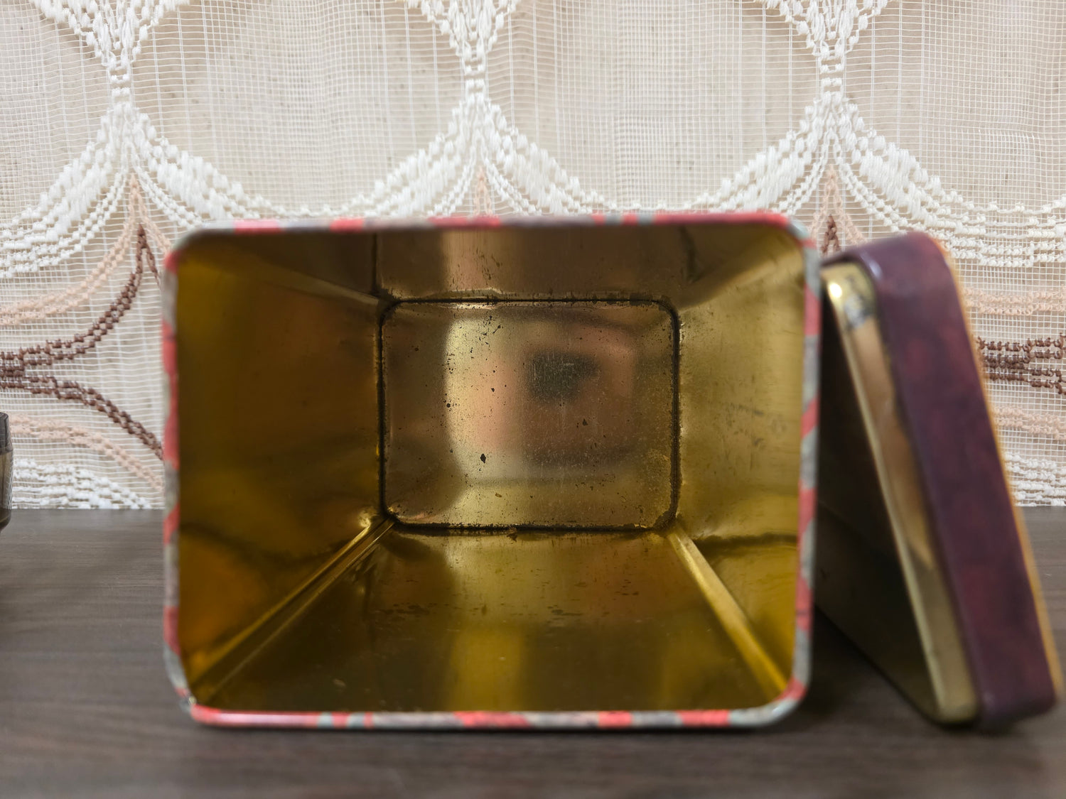 Vintage Douwe Egberts koffieblik met illustraties