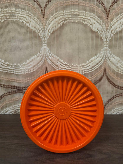 Tupperware voorraadbus oranje sterdeksel 15,5 cm