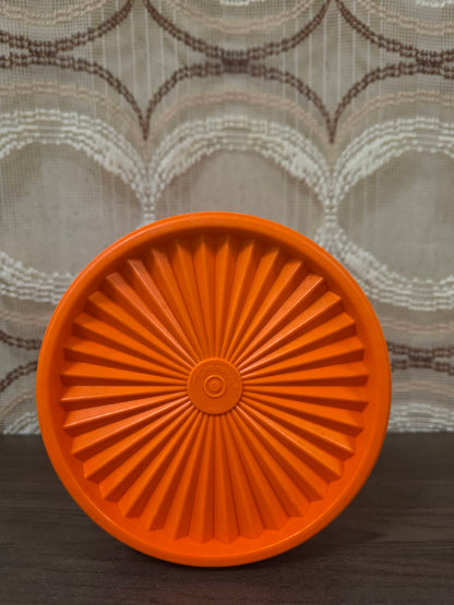 Tupperware voorraadbus oranje sterdeksel 21,5 cm