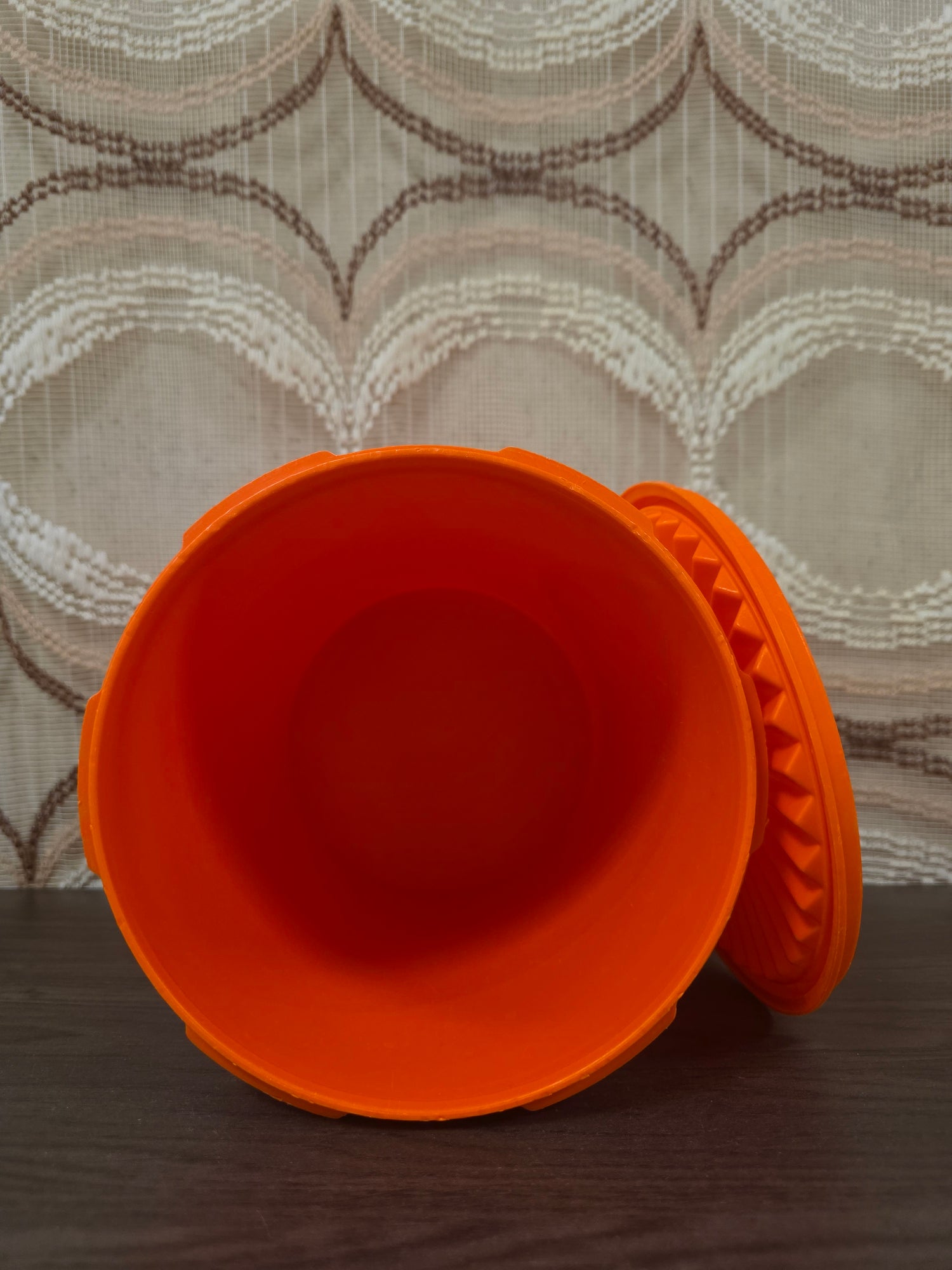Tupperware voorraadbus oranje sterdeksel 19,5 cm