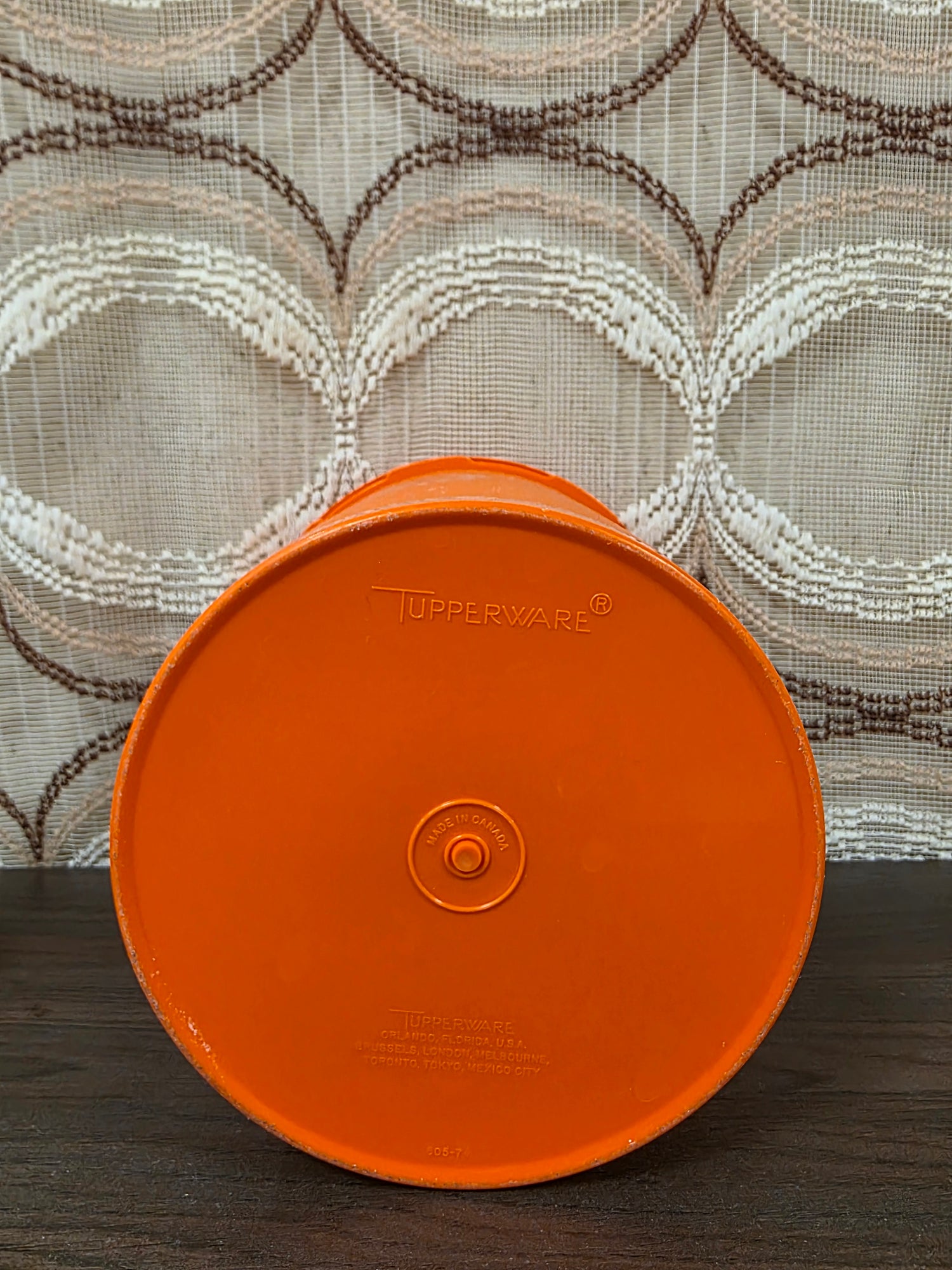 Tupperware voorraadbus oranje sterdeksel 21,5 cm