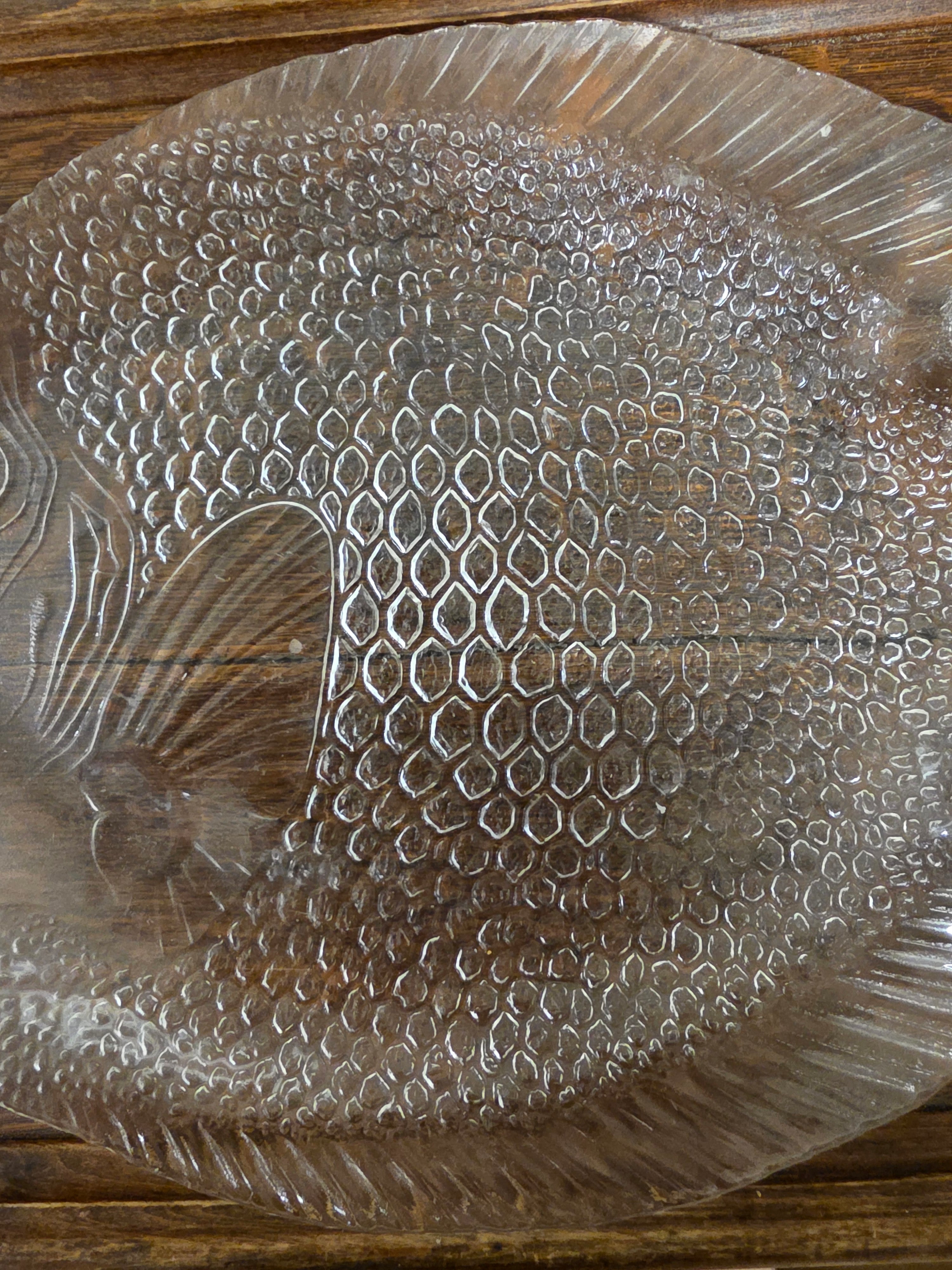 Vintage Arcoroc France glazen visschaal 39 cm