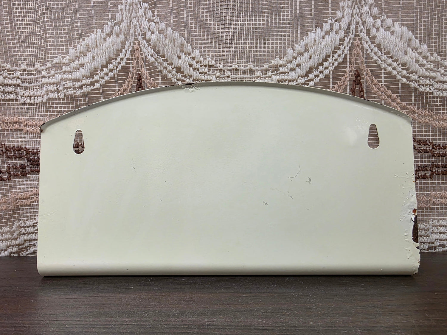 Emaille kammenbakje wit wandmodel