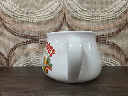 Vintage witte soepkom Tomatensoep