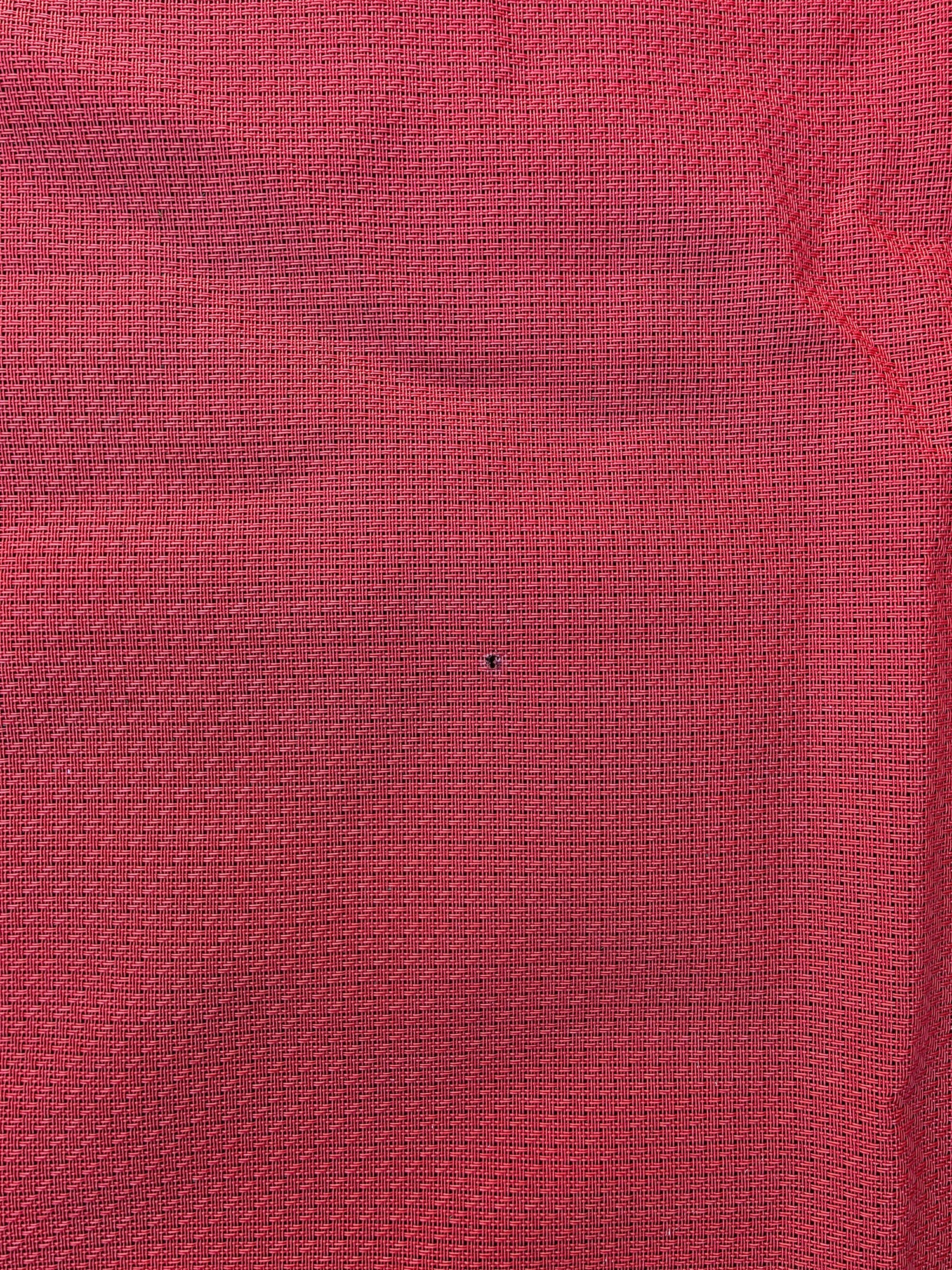 Vintage vinyl tafelkleed rood met witte sierrand
