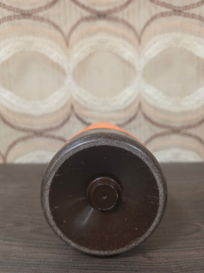 Vintage thermoskan bruin oranje jaren 70