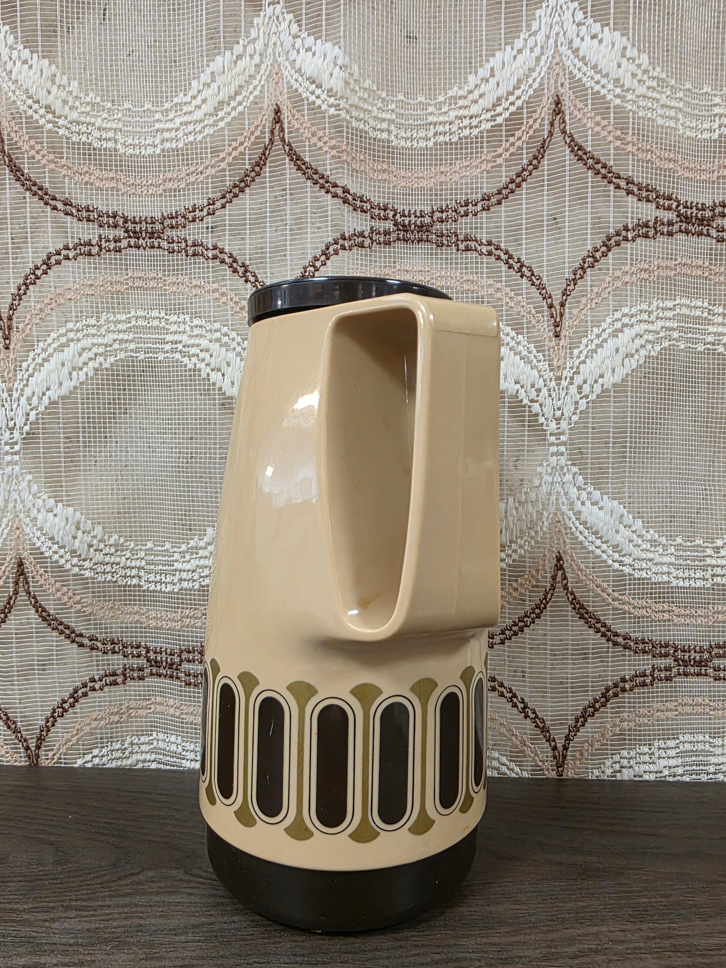 Vintage Zimmermann thermoskan crème bruin
