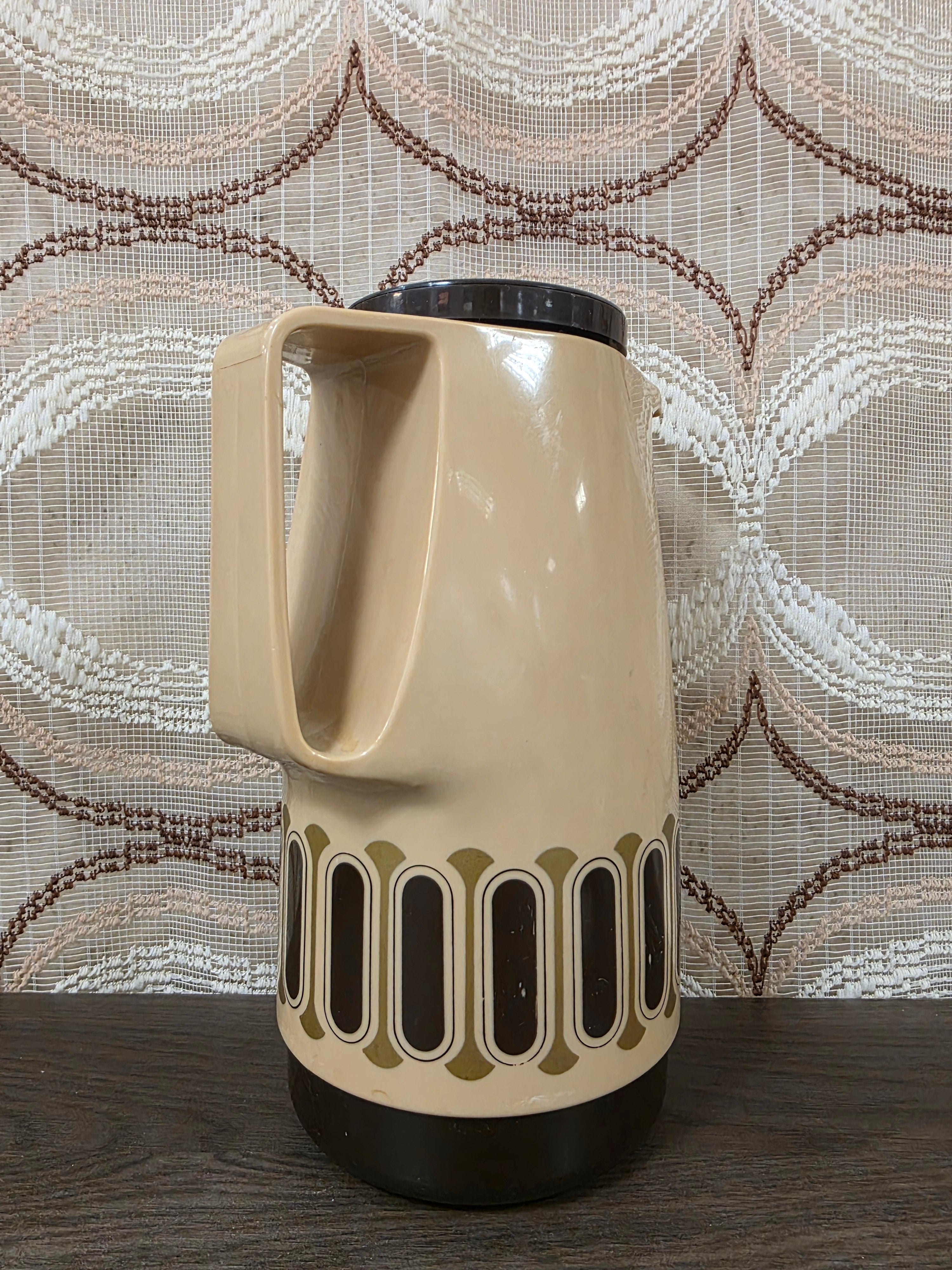 Vintage Zimmermann thermoskan crème bruin