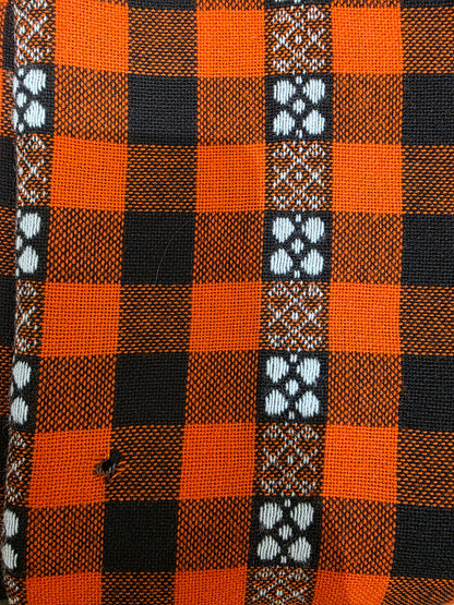 Tafelkleed geruit oranje 130 x 81 cm