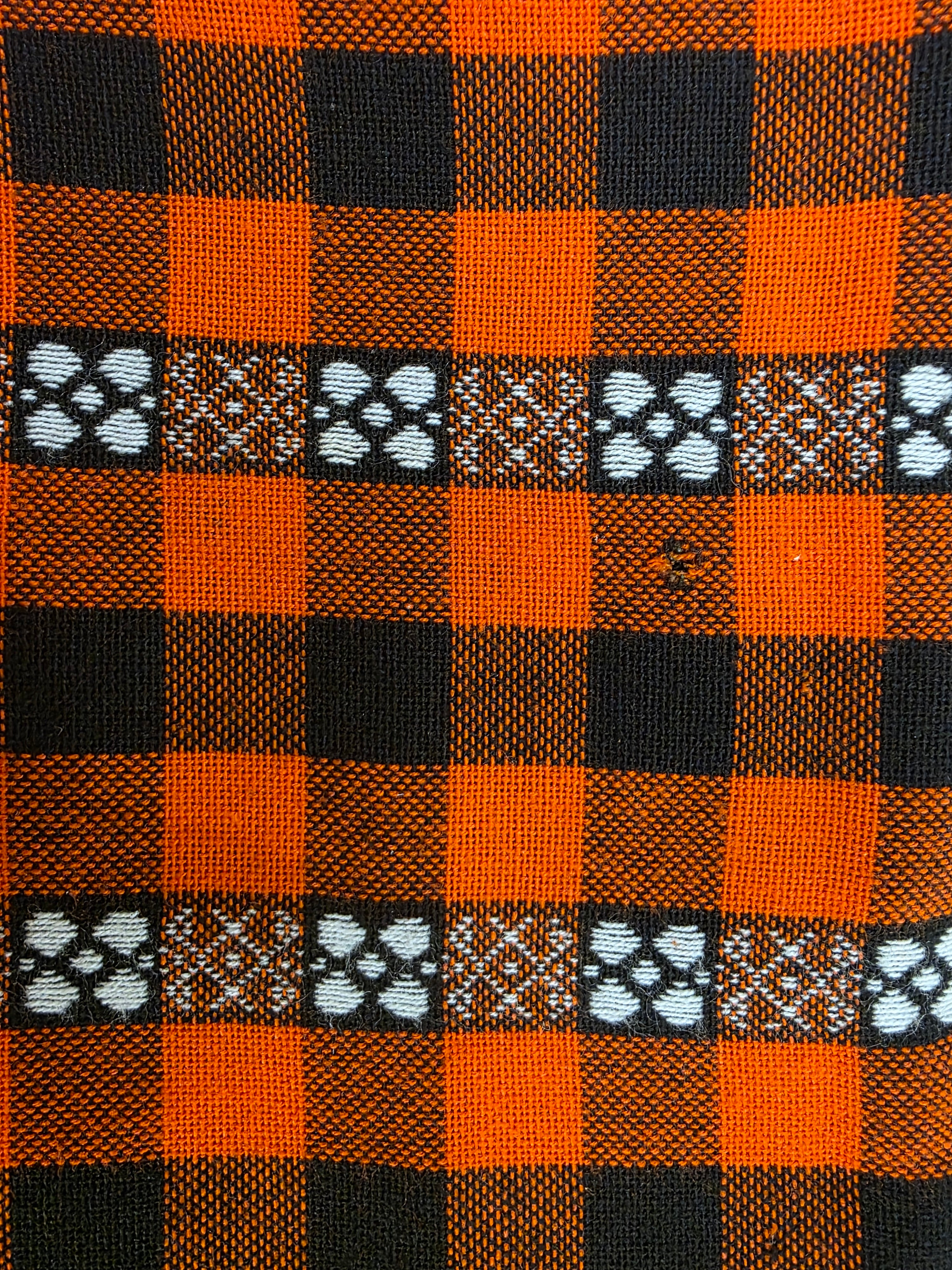 Tafelkleed geruit oranje 130 x 81 cm