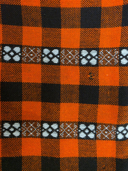 Tafelkleed geruit oranje 130 x 81 cm