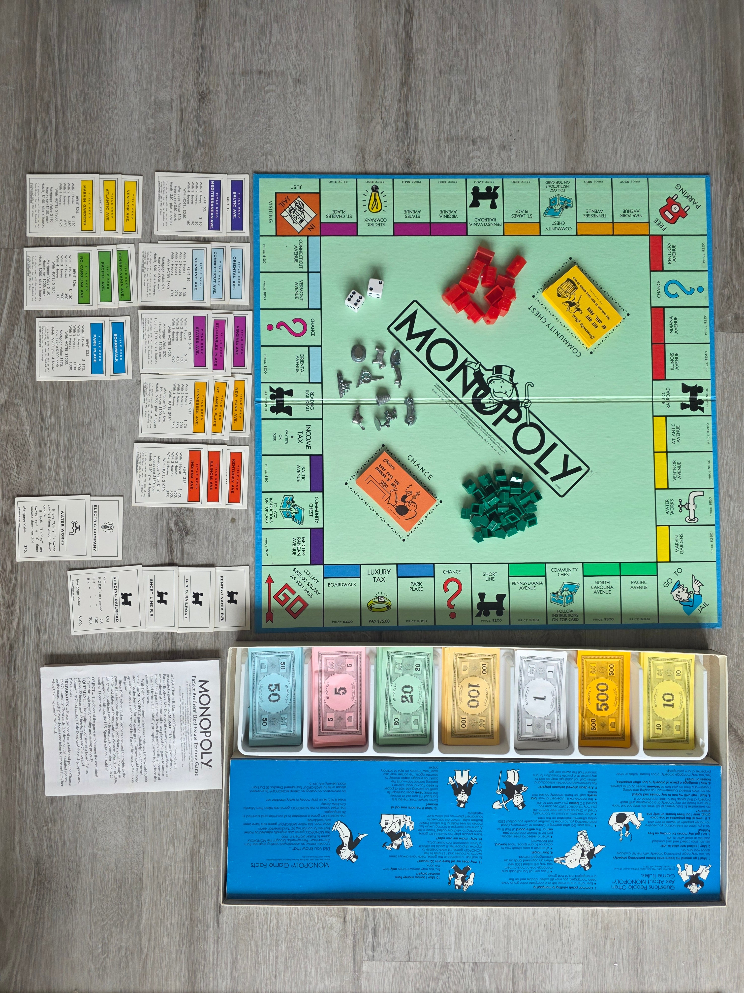 Vintage Monopoly USA Parker Brothers bordspel