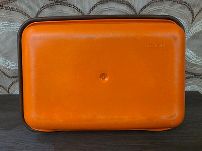 Vintage Curver aardappelbak bruin oranje