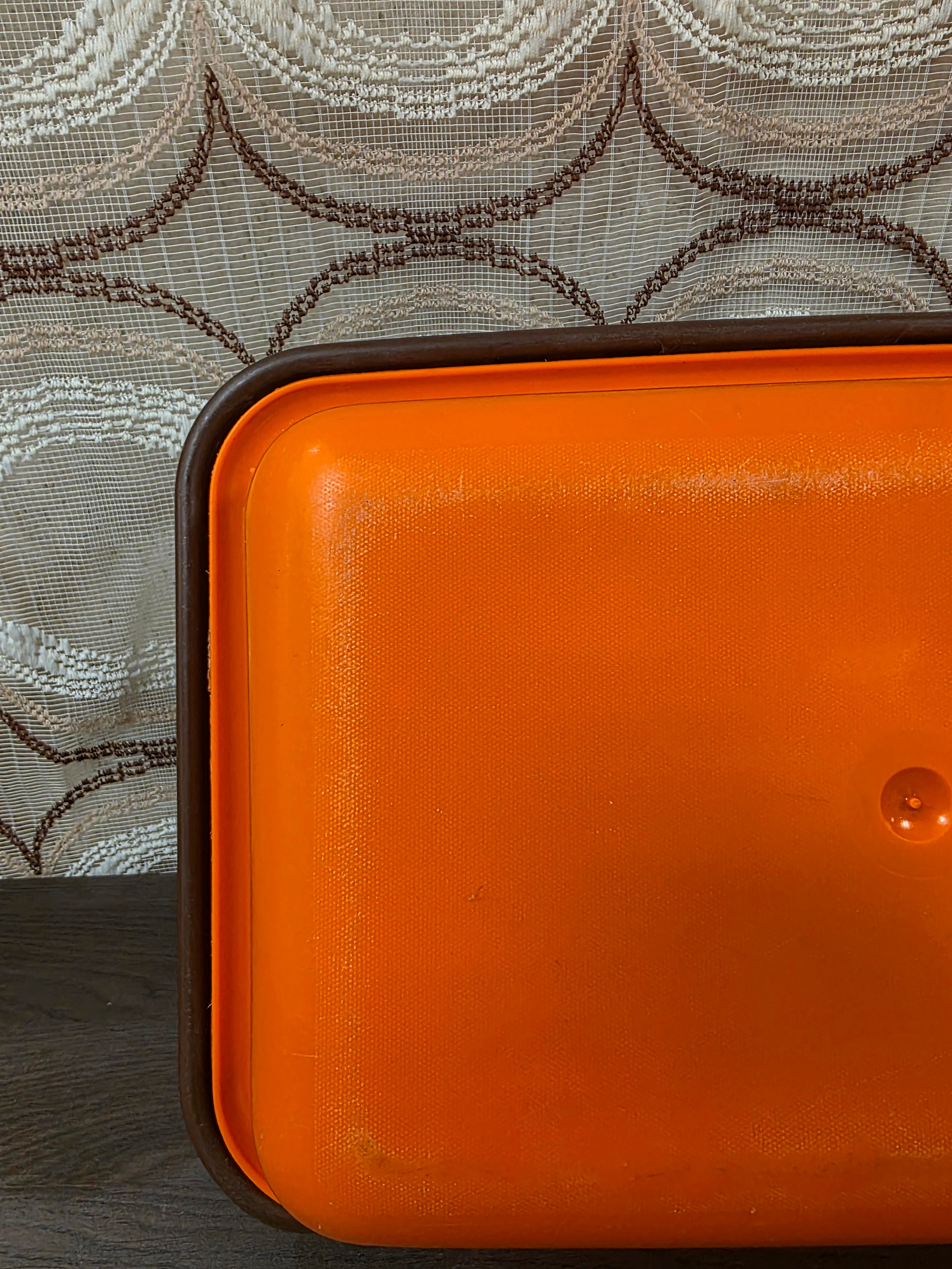 Vintage Curver aardappelbak bruin oranje