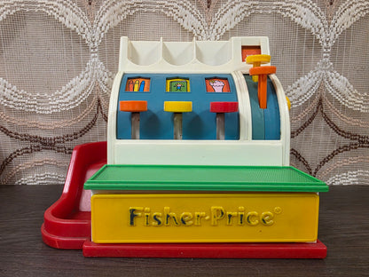 Fisher Price kassa  - compleet met gekleurde munten