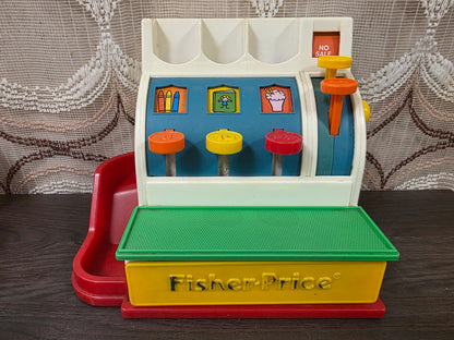 Fisher Price kassa  - compleet met gekleurde munten