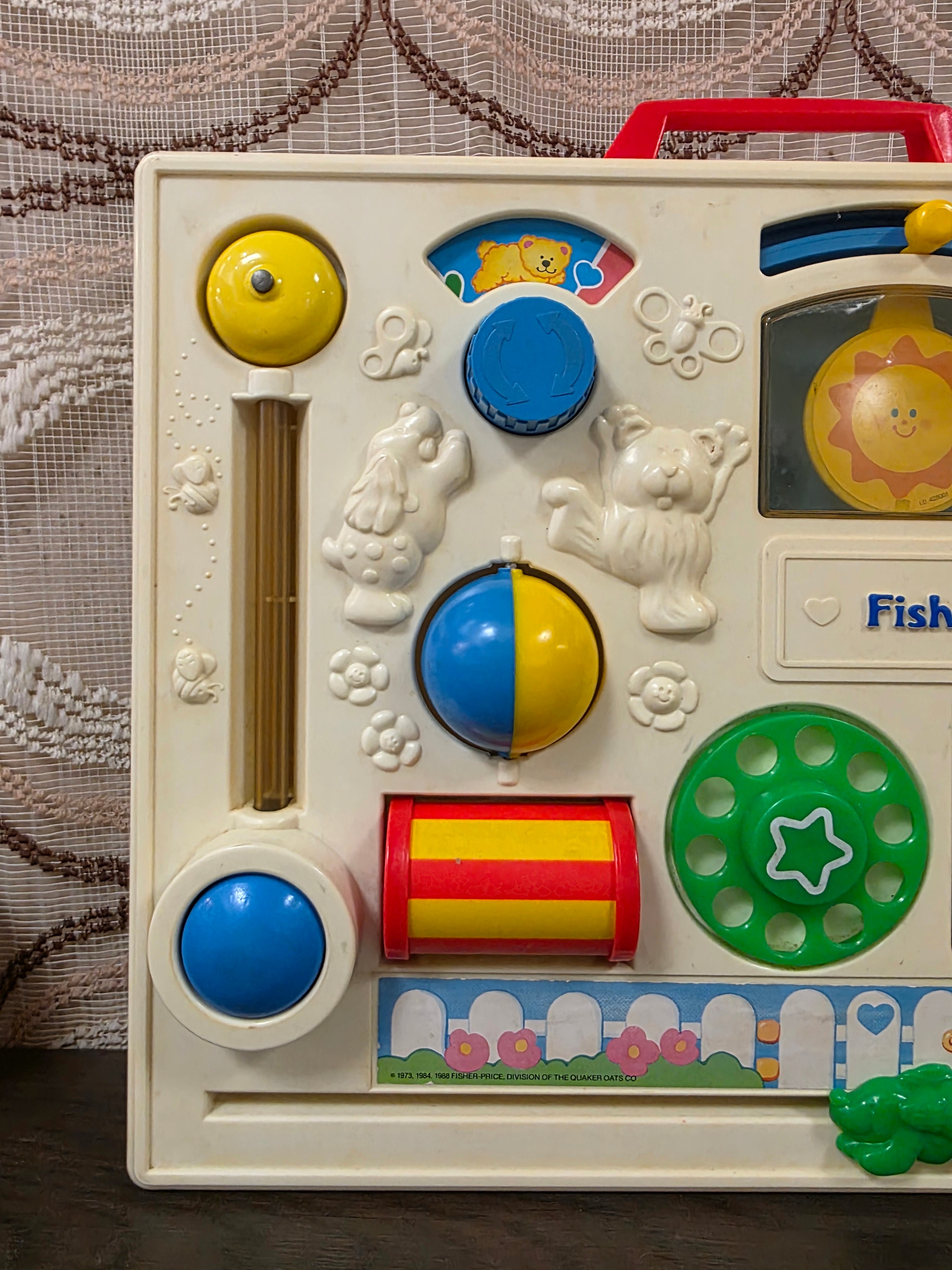 Vintage Fisher-Price activity center jaren 70 blauw