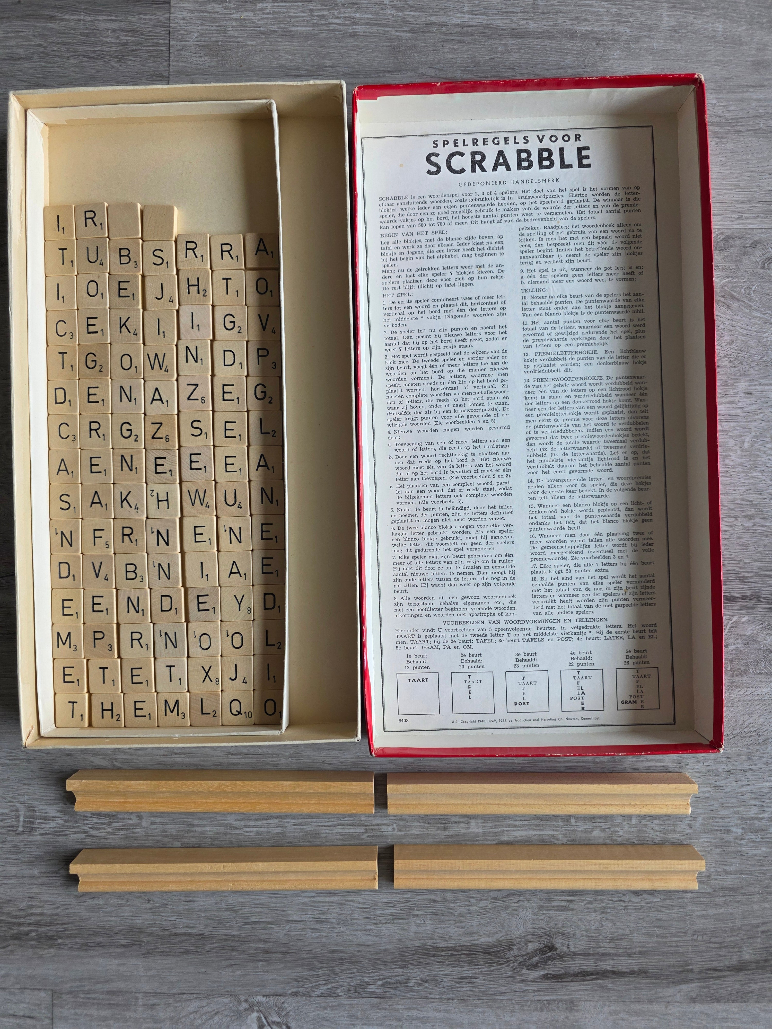 Vintage Scrabble Nederlandse uitgave compleet met houten letters