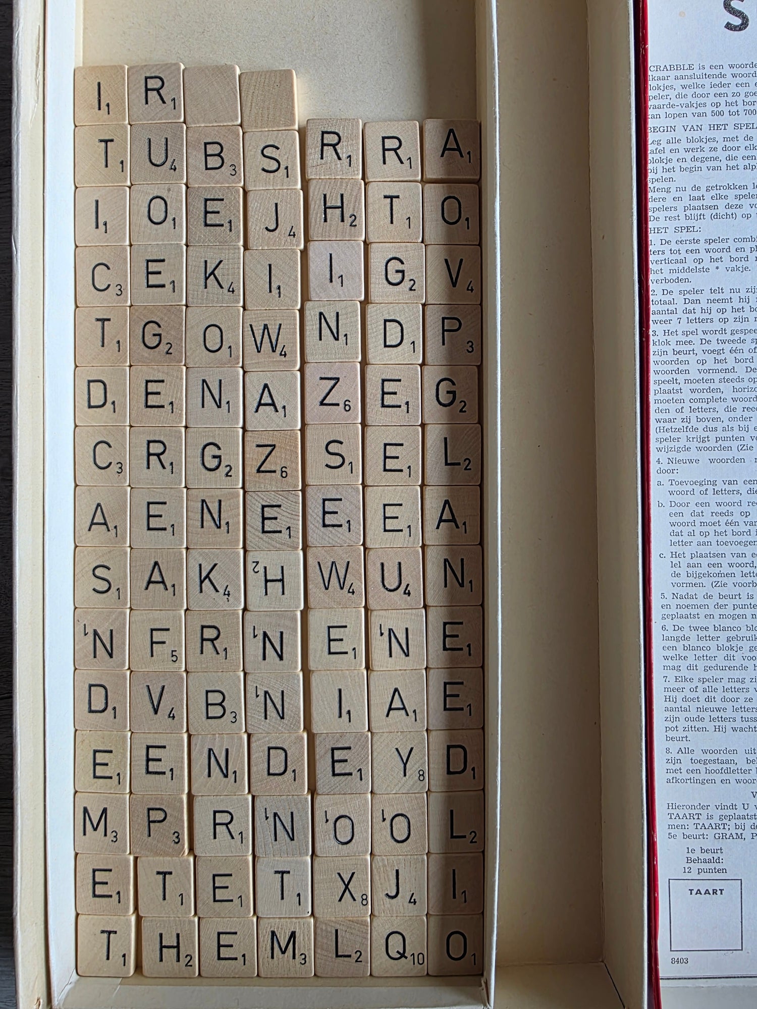 Vintage Scrabble Nederlandse uitgave compleet met houten letters