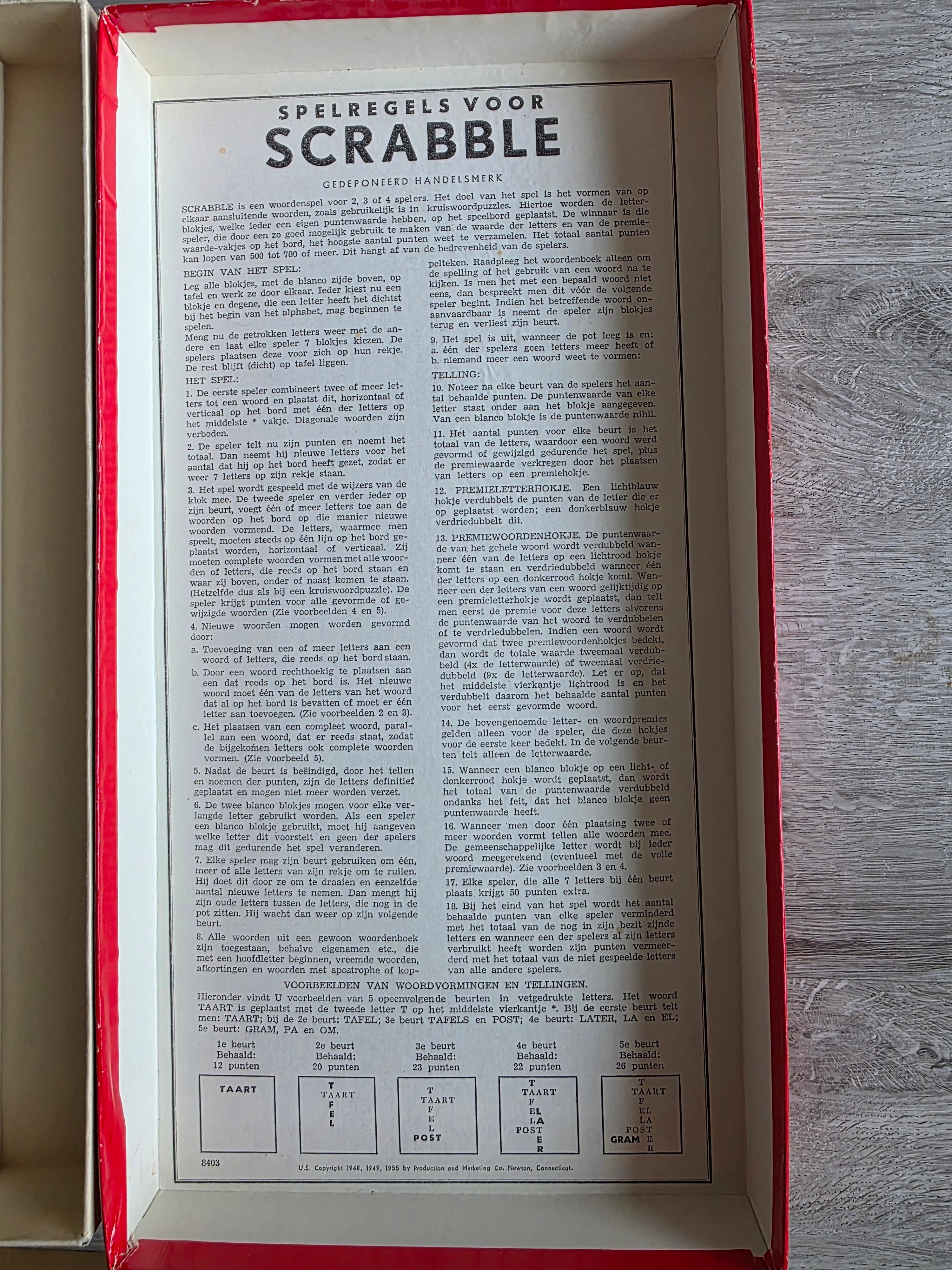 Vintage Scrabble Nederlandse uitgave compleet met houten letters
