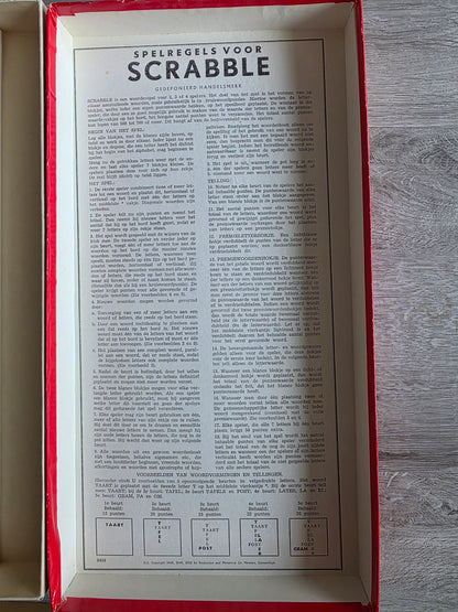 Vintage Scrabble Nederlandse uitgave compleet met houten letters