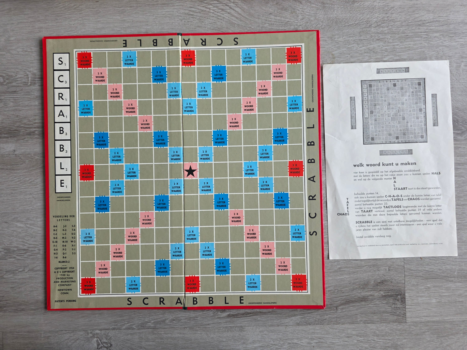 Vintage Scrabble Nederlandse uitgave compleet met houten letters