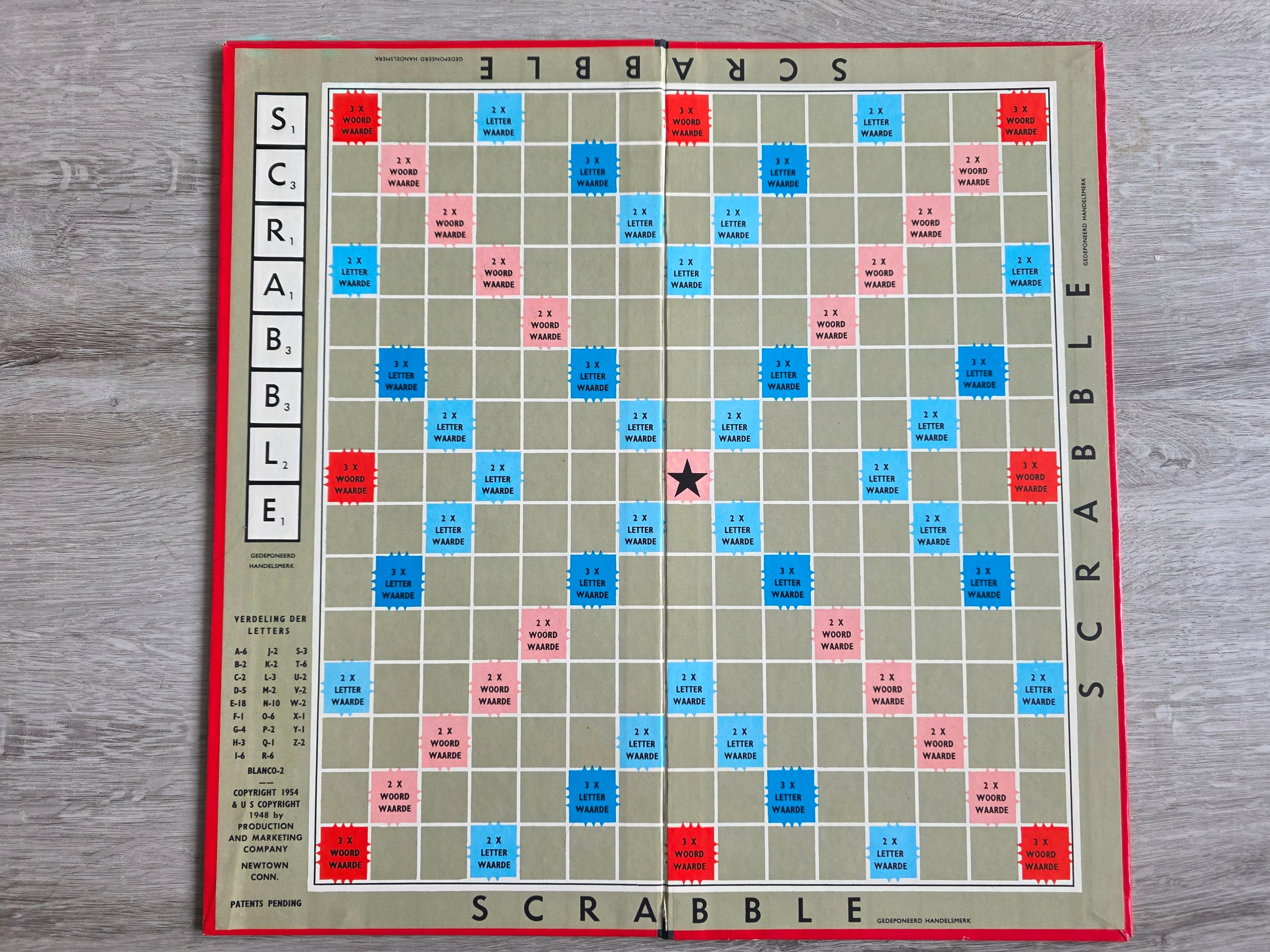 Vintage Scrabble Nederlandse uitgave compleet met houten letters