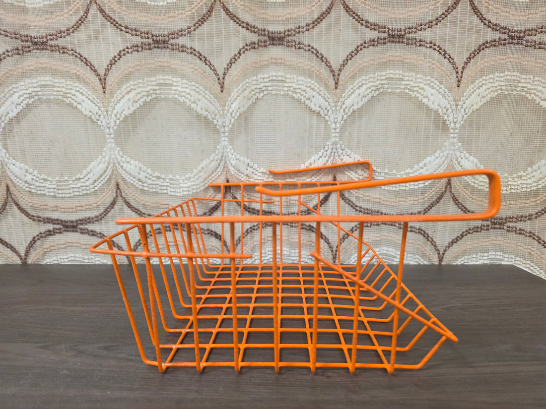 Vintage Tomado Barbertje draadmand oranje