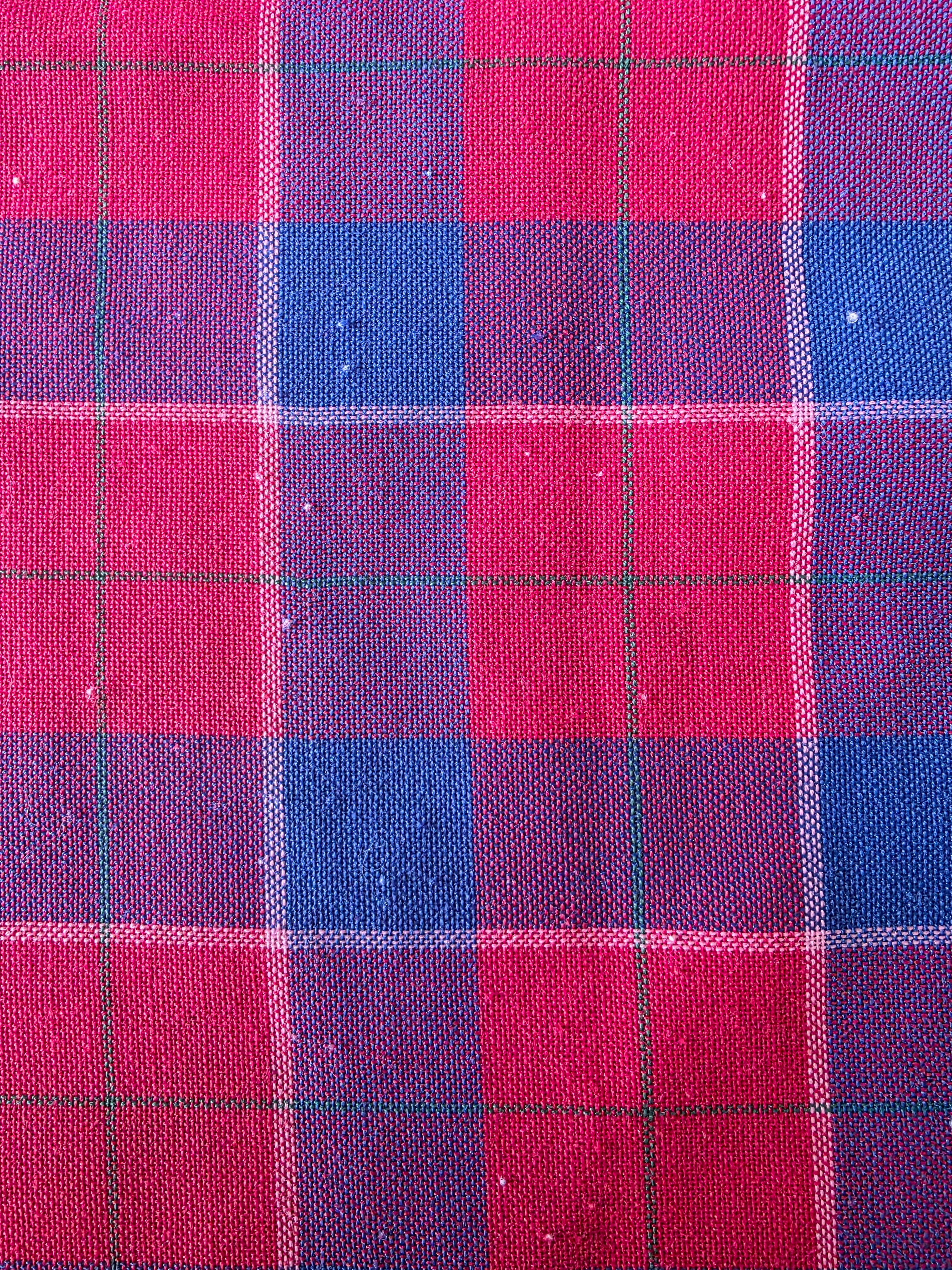 Vintage geruit tafelkleed rood blauw 240 x 150 cm
