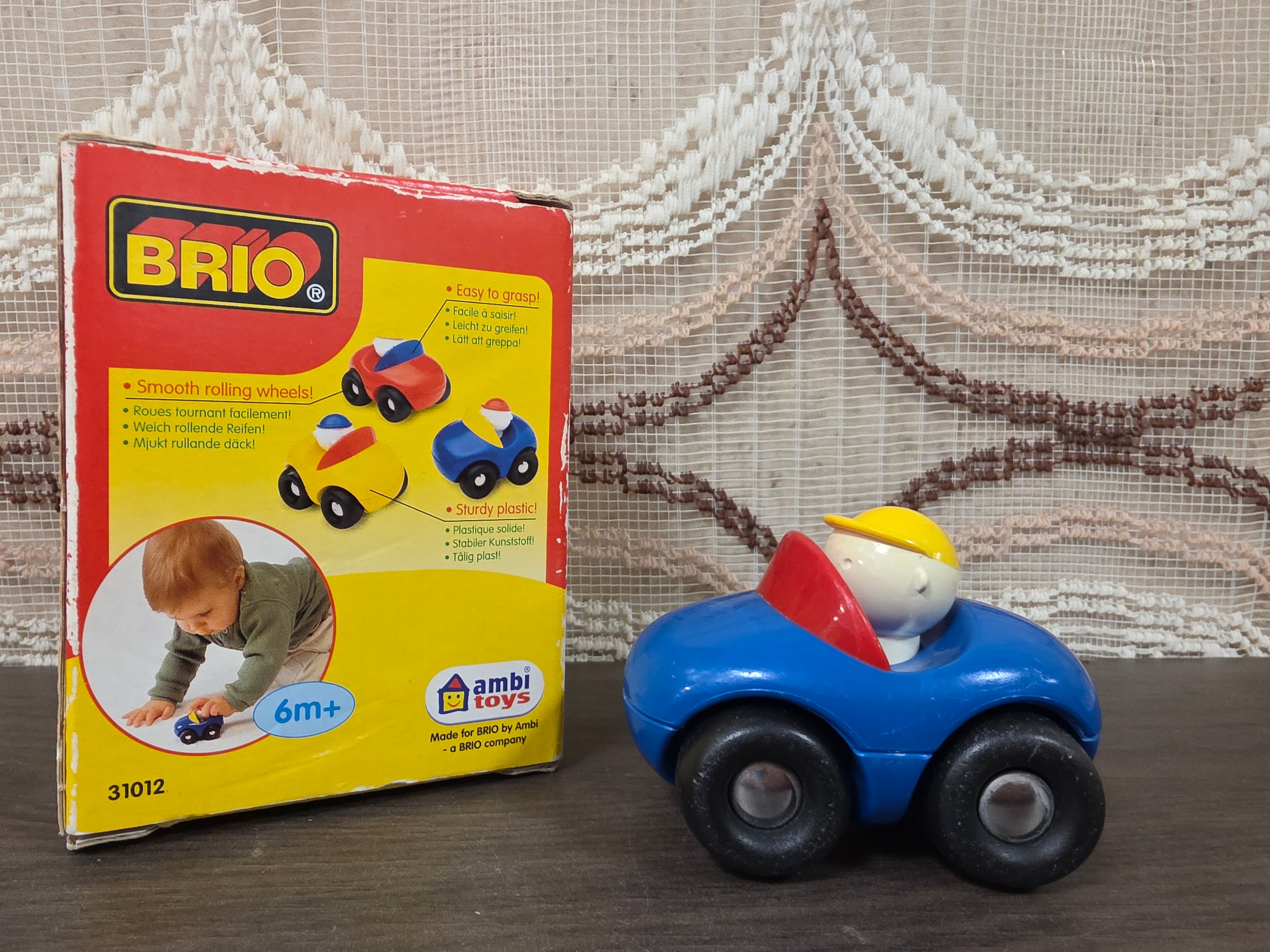 Vintage BRIO Ambi Toys Pocket Car 31012 met originele doos
