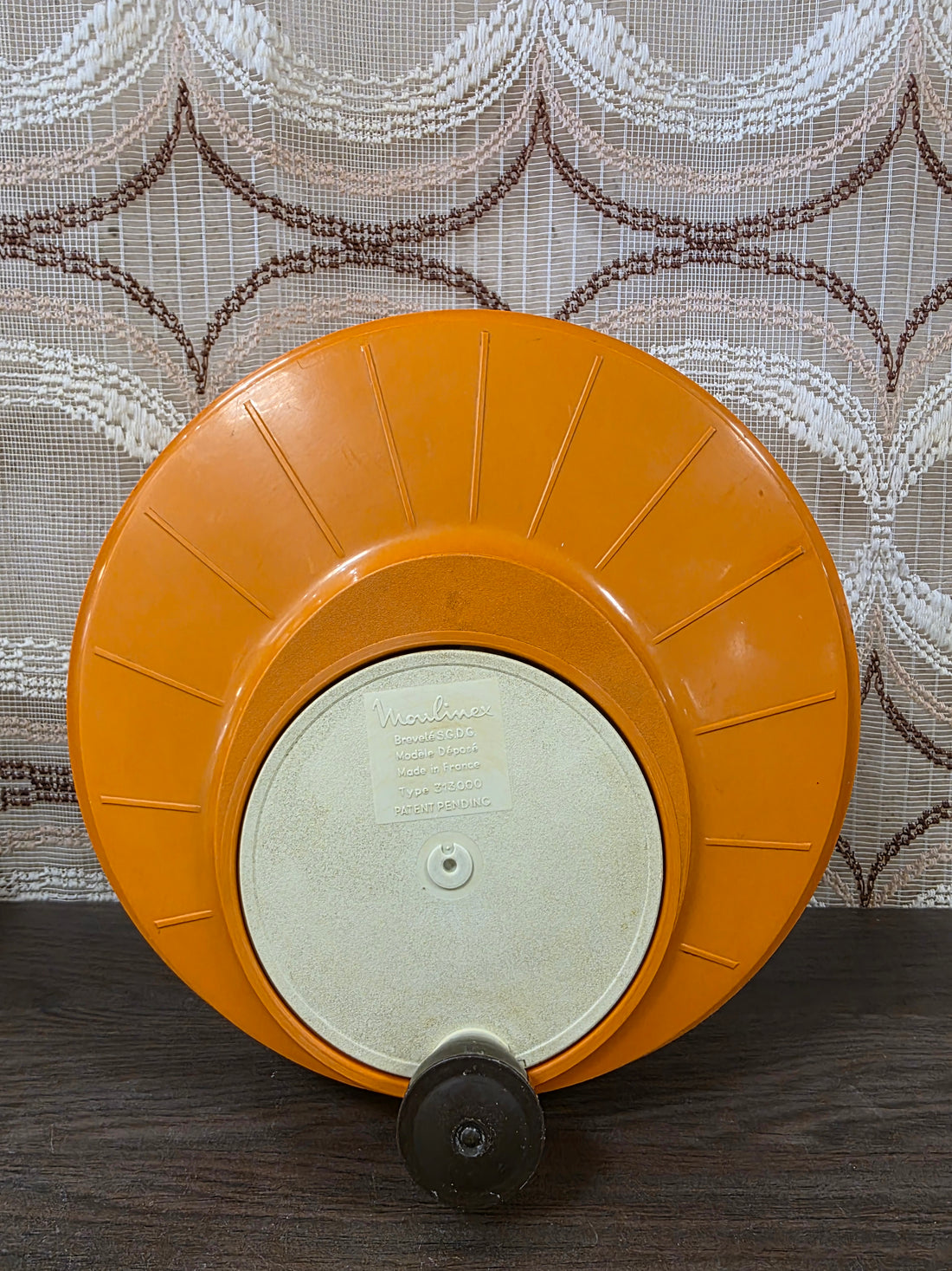 Vintage Moulinex slacentrifuge oranje jaren 70