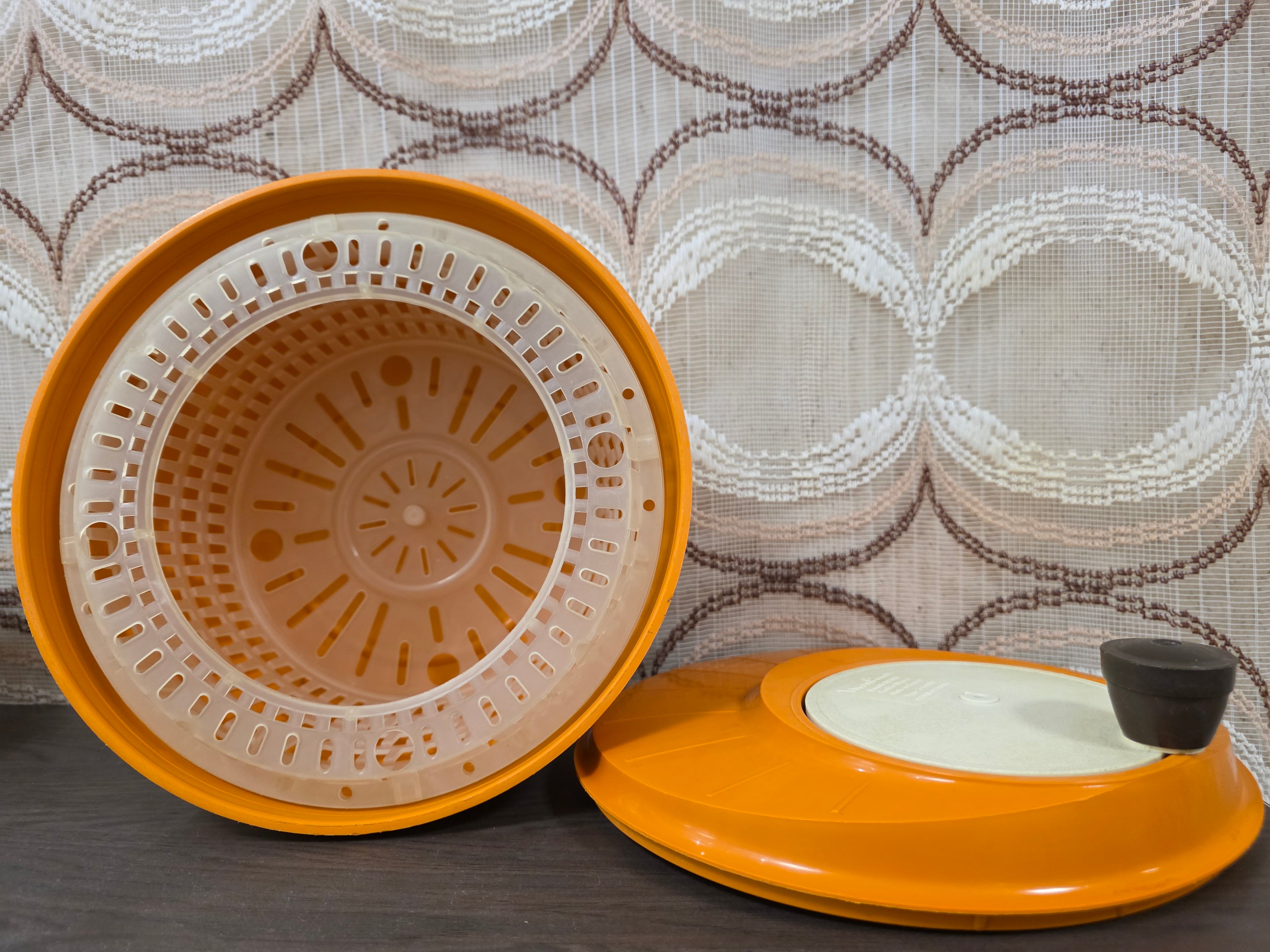 Vintage Moulinex slacentrifuge oranje jaren 70