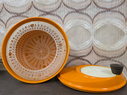 Vintage Moulinex slacentrifuge oranje jaren 70