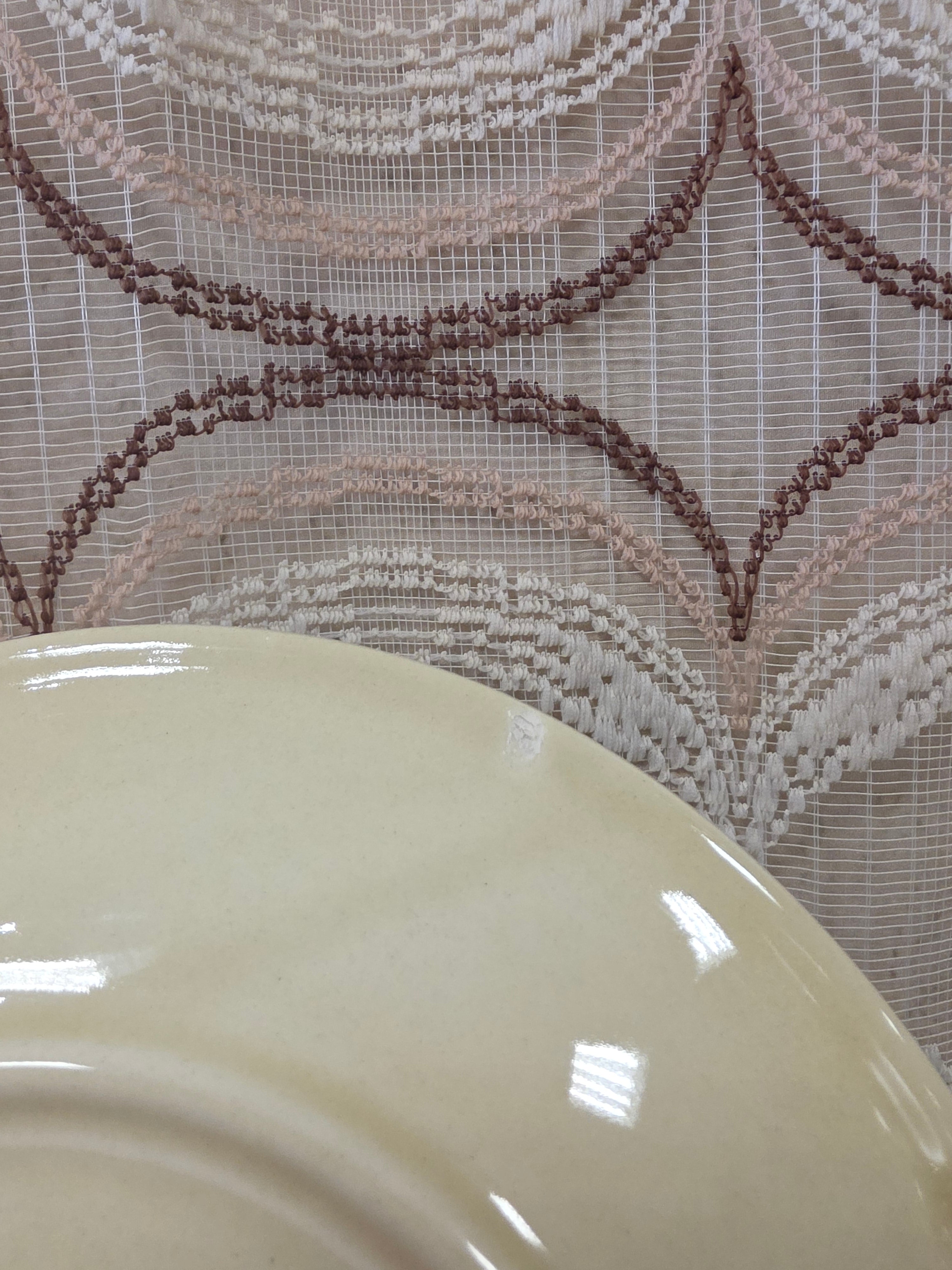 Set van 4 vintage dinerborden bruintinten